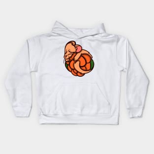 Mink sleeping on a cloudberry Kids Hoodie